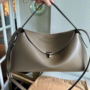 New w/ Tag - Toteme T--Lock Leather Top-Handle Bag - 100% Authentic
